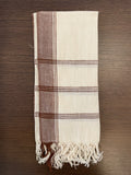 Natural Brown Striped Khadi Textile (24"x80")
